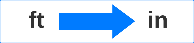 feet to inches conversion (ft to in)