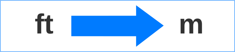 ft to m - convert feet to meters