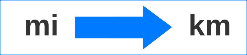 mile to kilometer / miles to kilometers conversion (mi to km)