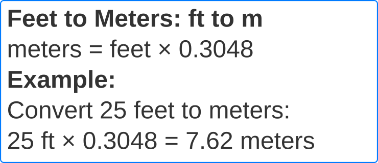 ft-to-m: feet to meters conversion