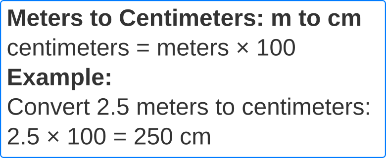 meter to cm (m to cm): convert meters to centimeters